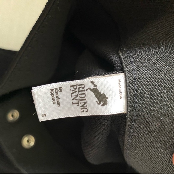 AMERICAN Apparel Black Ribbed Slim Fit Riding Pant Size S - Picture 10 of 13